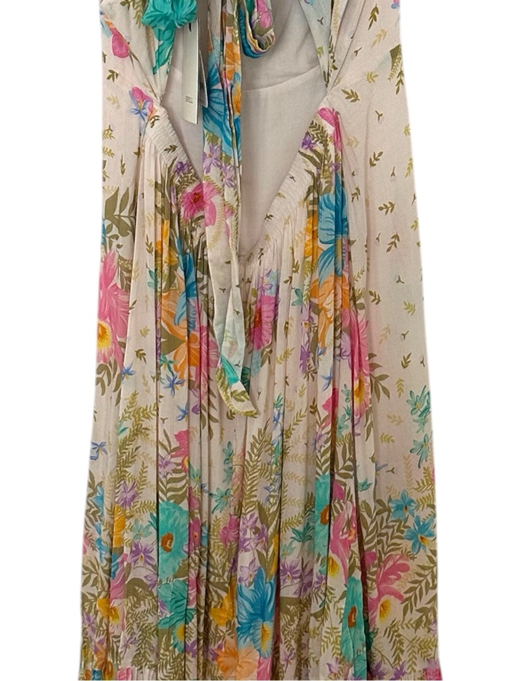 New SPELL Lei Lei Frill Gown - Cream Floral sz XL - Picture 10 of 15